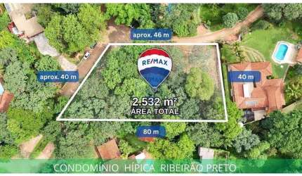 Terreno a venda, São Sebastião, Condomínio Chácaras Hípica, 2532m² em Ribeirão Preto/SP