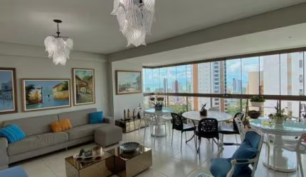 Apartamento 3 suítes + dce, 4 vagas, andar alto no Brisamar!