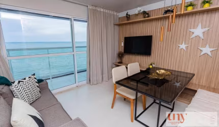 Apartamento beira mar, pé na areia com 2 quartos no bairro Jardim Oceania