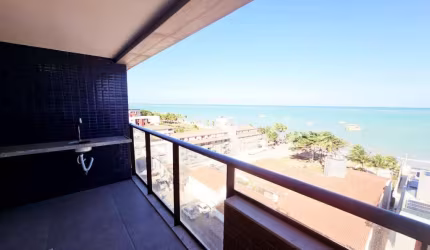 Apartamento novo com 3 quartos e vista defiitiva para o mar em Camboinha