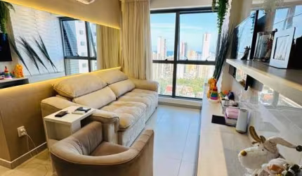 Apartamento com 2 quartos em andar alto todo mobiliado em Manaíra