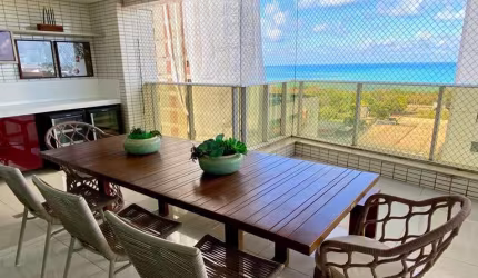 Apartamento com 4 suítes e 4 vagas todo projetado com vista para o mar no Altiplano