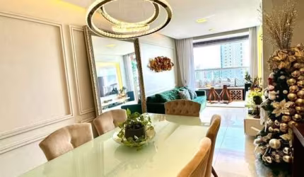 Apartamento com 3 quartos todo ambientado em andar alto no Brisamar