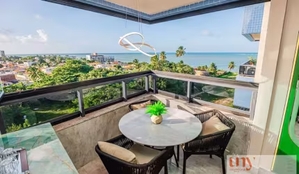 Apartamento com 64 m² e 2 quartos com linda vista para o mar no Blue Beach
