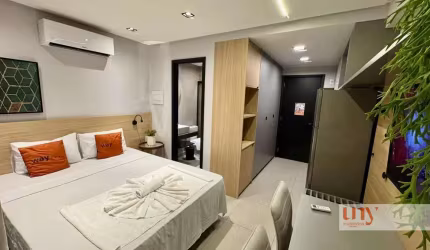 Unidade no Way Bossa - Flat mobiliado com varanda no Jardim Oceania a 50 metros da praia