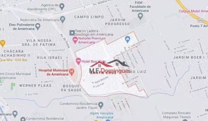Terreno à venda, 570 m² por R$ 456.000,00 - Santa Cruz - Americana/SP