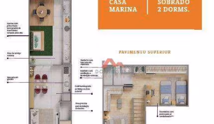 Sobrado com 2 dormitórios à venda, 55 m² por R$ 259.800,00 - Bairro Pacaembu - Americana/SP