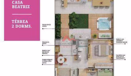 Casa com 2 dormitórios à venda, 44 m² por R$ 267.000,00 - Bairro Pacaembu - Americana/SP