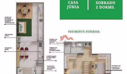Sobrado com 2 dormitórios à venda, 55 m² por R$ 259.800,00 - Bairro Pacaembu - Americana/SP