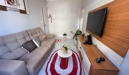 Apartamento no Centro de Mongaguá 1 dormitorios 100 metros da praia