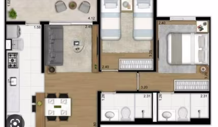 Apartamento com 2 quartos à venda na Rua Campante, --, Vila Independência, São Paulo por R$ 460.000