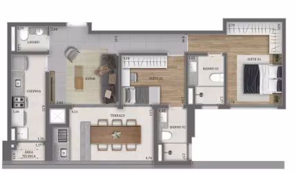 Apartamento com 2 quartos à venda na Rua Arnaldo José Pacífico, --, Perdizes, São Paulo por R$ 1.090.000