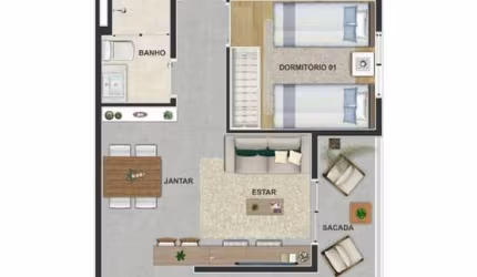 Apartamento com 2 quartos à venda na Rua dos Telles, --, Vila Augusta, Guarulhos por R$ 375.000