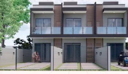 Casas Geminadas em São João do Rio Vermelho - Florianópolis: 120m², 3 dormitórios, 3 suítes, 3 banheiros por R$600k - Venda