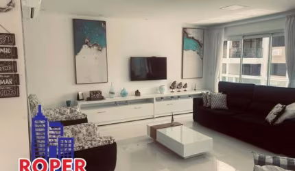 LINDOA APARTAMENTO MOBILIADO DE 180 M²/3 SUITES/3 VAGAS/VARANDA À VENDA NA PRAIA DE PITANGUEIRAS GUARUJA.