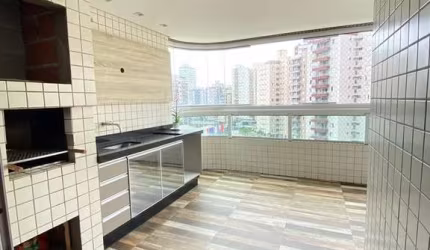 LINDO APARTAMENTO DE ALTO PADRÃO COM 233 M²/4 DORMITÓRIOS/2 VAGAS/VARANDA GOURMET À VENDA NA GUILHERMINA, PRAIA GRANDE