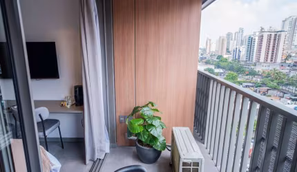 STUDIO MOBILIADO DE 25 M² COM VARANDA PARA ALUGAR NO ANALIA FRANCO