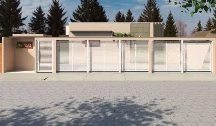 Casa com 2 quartos, piscina e área gourmet em Itanhaém.