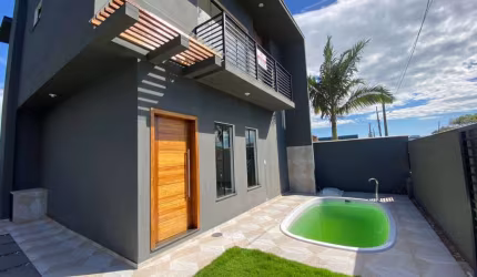 Sobrado com piscina 100% mobiliado
