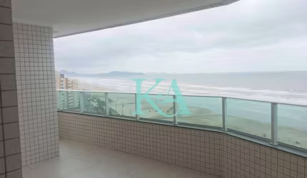 Apartamento com 3 dormitórios  2 Suítes com Terraço Gourmet Frente Mar 2 Vagas de Garagem à venda, 111 m² por R$ 980.000 - Maracanã - Praia Grande/SP