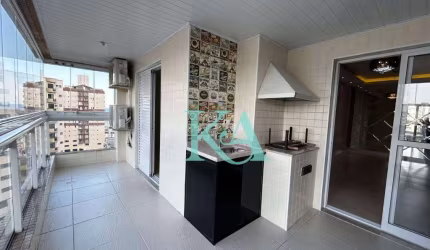 Apartamento com 2 dormitórios 1 Suíte com Planejados Varanda Gourmet  à venda, 83 m² por R$ 645.000 - Tupi - Praia Grande/SP