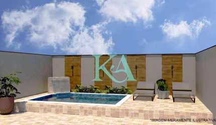Sobrado com 2 dormitórios 2 suíte varanda com piscina vista mar  à venda, 96 m² por R$ 517.000 - Vila Suarão - Itanhaém/SP