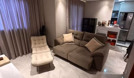 Apartamento de 2 quartos sendo 1 suíte , sala estendida e churrasqueira - Condomínio Garden Monte Líbano - Próximo do Parque das Águas e Centro Político