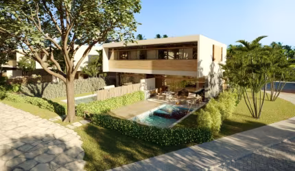 Casa Beira Mar 3 quartos / 3 suítes, Piscina Privativa na Praia dos Carneiros