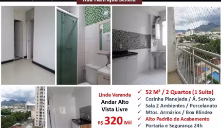 Lindo apartamento 2 quartos, suíte e vaga Engenho de Dentro