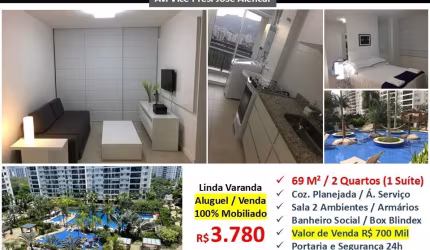 Apto Barra Olímpica Cidade Jardim Maayan 70M²