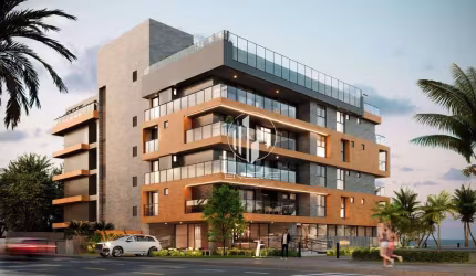 Apartamentos na planta de alto padrão na beira mar de Intermares