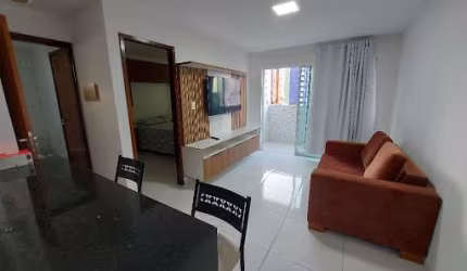 Apartamento de 41m2 com 1 Suíte, Todo Mobiliado e Projetado, em Cabo Branco