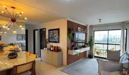 Apartamento de 85m2 com 3 Quartos, Varanda Gourmet, Todo Projetado em Condomínio Club