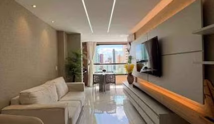 Apartamento de 83m2 com 3 Quartos Todo Mobiliado e Projetado
