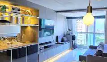 Apartamento de 92m2 com 3 Quartos + DCE, Todo Mobiliado, em Condomínio Club