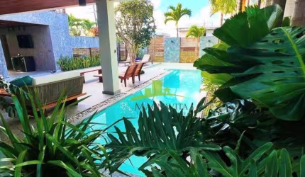 ALPHAVILLE LITORAL NORTE 1 | CASA | 298,28m² | 4 suítes | máster com closet e varanda | 2 Lavabos | Gabinete | Espaço Gourmet | Piscina | 2 Depósitos