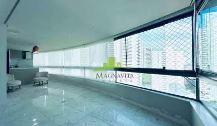 Apartamento de luxo no Horto Florestal, Palazzo Gatto, 304m², 4 suítes, gabinete, varanda com reiki, 4 vagas, condomínio com infraestrutura completa.