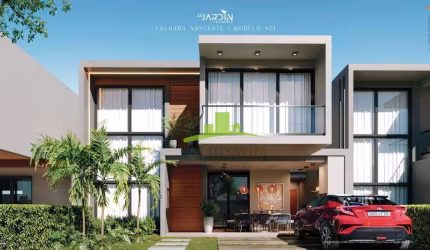 Casa à venda em Lauro de Freitas: 163,85m², 4 suítes, espaço gourmet, 2 vagas, condomínio com lazer completo na Priscila Dutra, Vilas do Atlântico