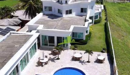 Casa a Venda Pé na Areia Litoral Norte | 1.000m² | 5 suítes | BEIRA MAR | Piscina | Salão de Jogos | Quadra Beach | Casa em Interlagos - Bahia
