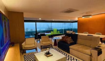 Apartamento à venda em Salvador no Hemisphere 165m², 3 suítes, Vista Mar, Nascente, varanda ampla, finamente decorado, 3 vagas, Porteira Fechada