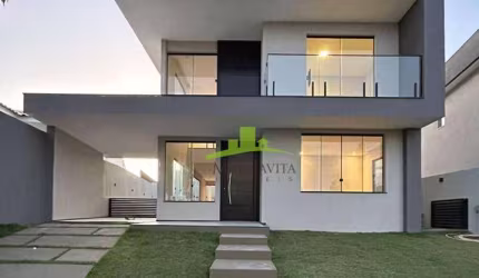 Casa nova no Alphaville Litoral Norte 2, 270m², 4 suítes, terreno de 370m², R$ 1.600.000,00