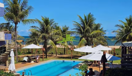 Apartamento à Venda em Itacimirim, Lagoa Ville, Vista para o Mar, Pé na Areia, 2 Suítes, Mobiliado, Terraço Privativo, R$ 790.000,00