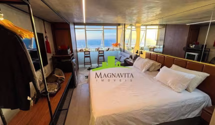 SOL VICTÓRIA MARINA. Studio à Venda 38m², Frente Mar, Porteira Fechada, Vista Panorâmica. Andar Alto. Ideal para Airbnb, 1 Vaga. Corredor da Vitória