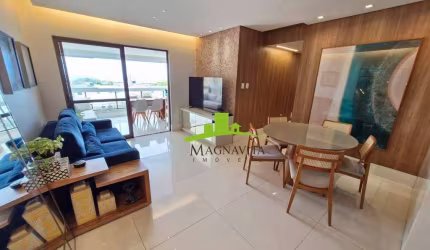 ATLANTIC HOUSE. Apartamento Decorado à Venda, 102m², 2 Suítes, Varanda Gourmet, Vista Mar, Nascente, 2 Vagas. PORTEIRA FECHADA. Jardim Armação