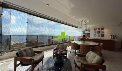 Mansão Bahiano de Tênis, Apartamento de Luxo à Venda na Graça, 3 Suítes, 305m², Projeto David Bastos, 5 Vagas, Alto Padrão com Automação Total. Único!