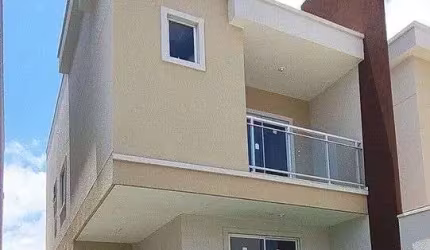 Casa Duplex / Sobrado Nova em Rua Sem Saída no Centro do Eusébio, 04 Suítes, 127m2, Lote 7m x 22m, 02 Vagas
