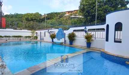 Apartamento padrão com sacada, 3 dormitórios climatizados, lazer completo no condomínio, lado praia Enseada-Guarujá/SP.