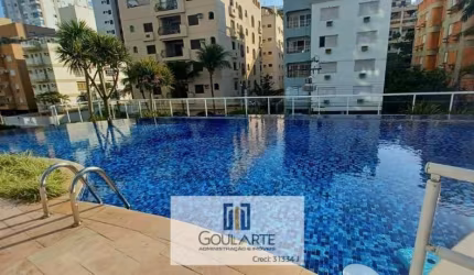 Apartamento com sacada gourmet e vista do mar, 3 dormitórios sendo 1 suíte,  lazer completo no condomínio, lado praia Enseada-Guarujá/SP