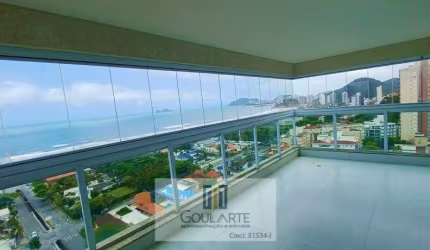 Apartamento alto padrão com 3 dormitórios sendo 3 suítes, sacada envidraçada gourmet vista mar e lazer completo no condomínio na praia da Enseada-Guarujá/SP.