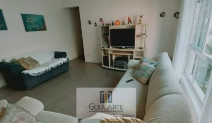 Apartamento padrão com  2 dormitórios + dormitório de serviço na praia da Enseada-Guarujá/SP.